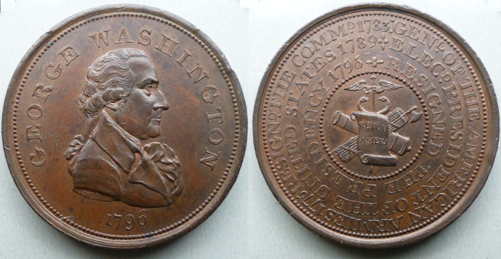 George Washington 1796 REPUB AMERI medal